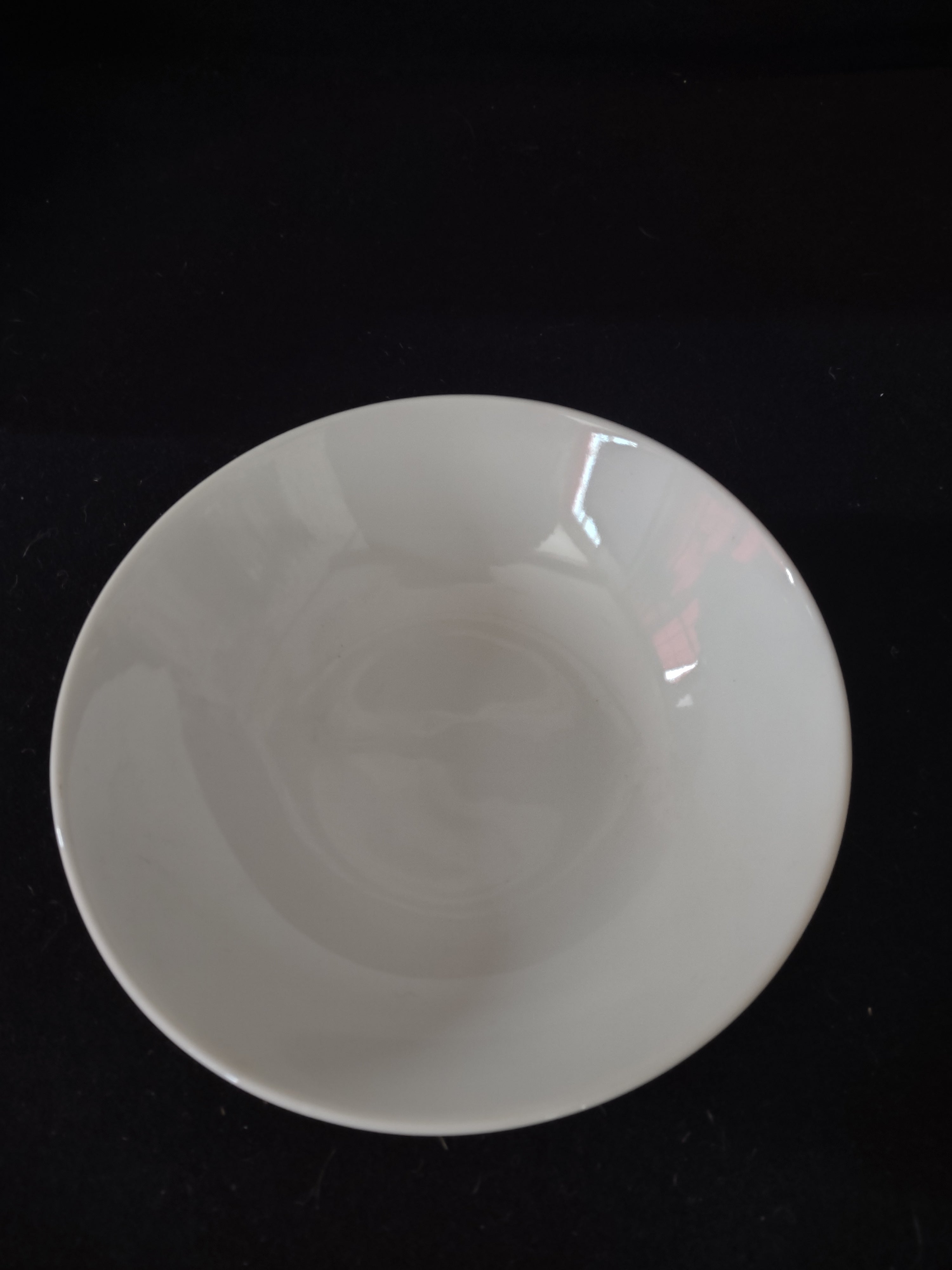 Vintage Pure White 6" Portion Control Bowl Plate Set Of 4 (Lot 5199)
