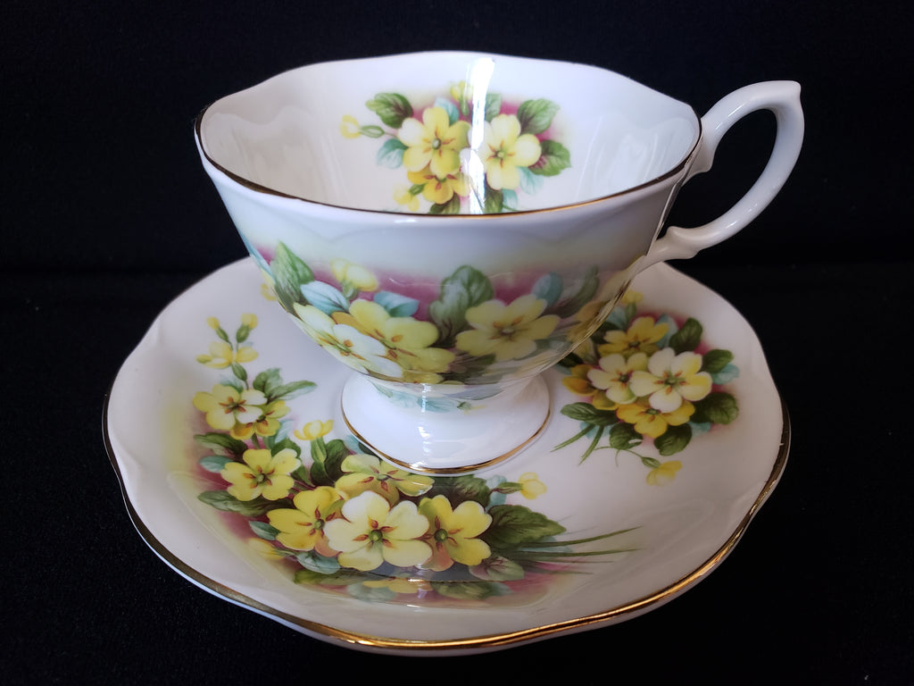 Vintage Royal Albert Floral Primula Demitasse Cup with Saucer (lot 2037)