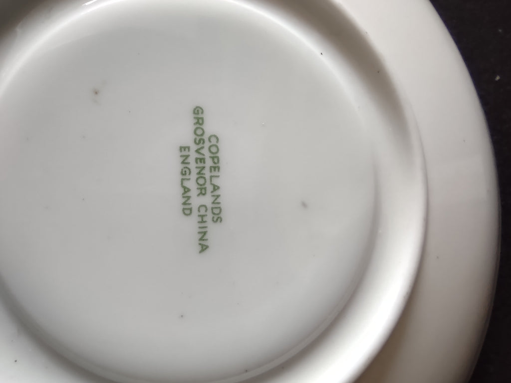 Vintage Copeland Grosvenor Teacup Saucer Pink English Countryside (Lot 5801)