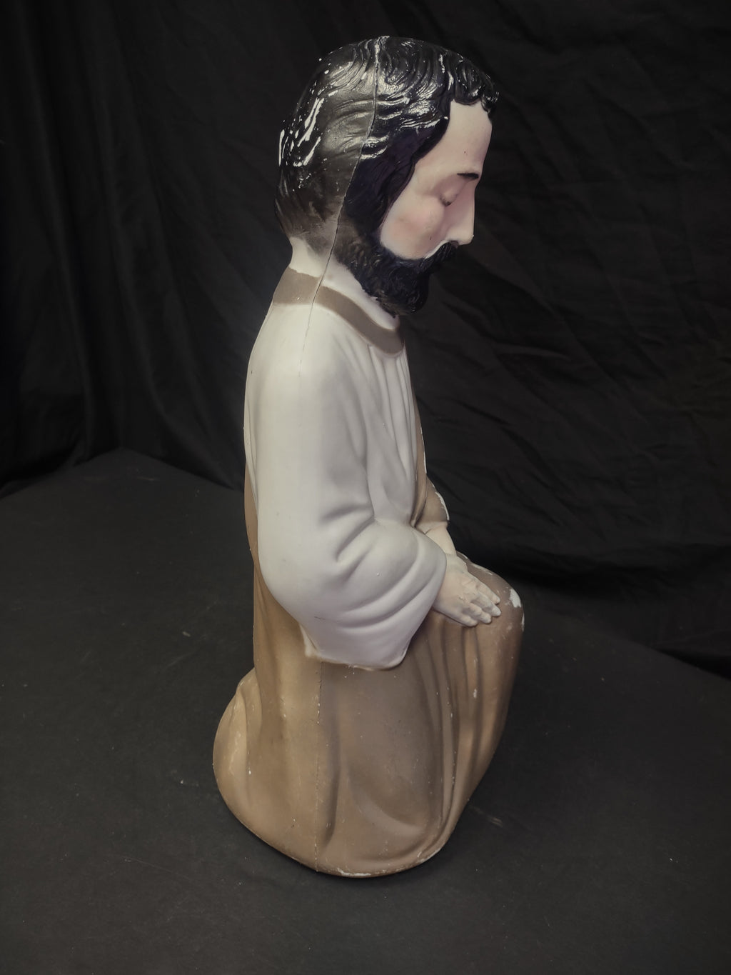 Vintage Blow Mold Christmas Nativity Brown NO LIGHT Joseph 18" (lot 2276)