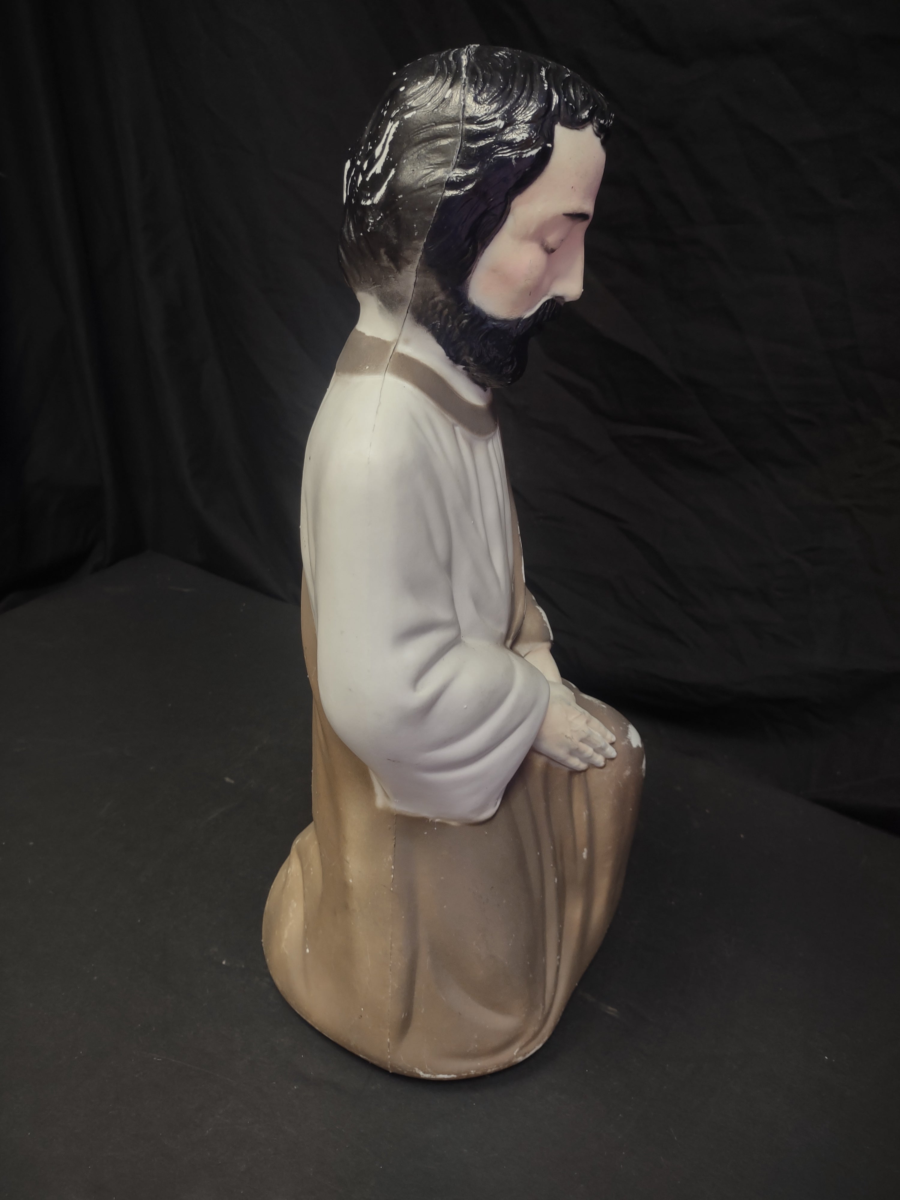 Vintage Blow Mold Christmas Nativity Brown NO LIGHT Joseph 18" (lot 2276)
