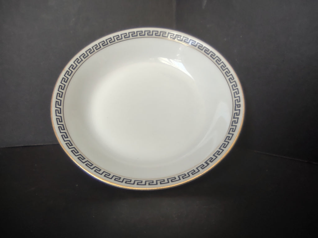 T & V Limoges France Small Bowl Gold Black Decor (lot 1067)