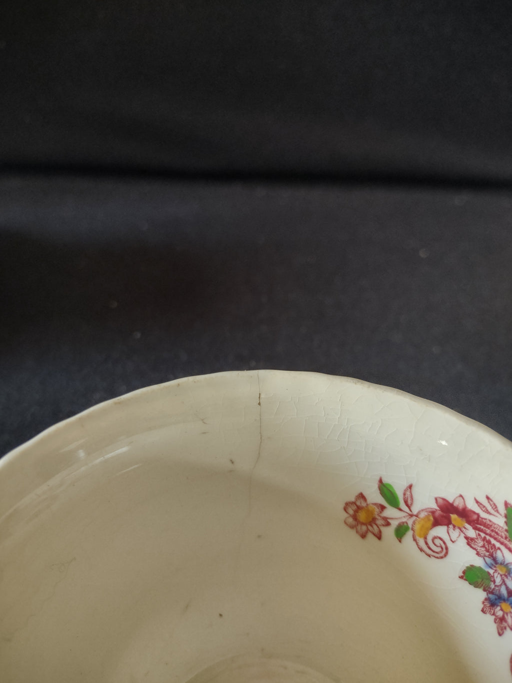 Vintage Johnson Teacup Saucer Ironstone Devonshire Pink x 3 IMPERFECT (lot5670)