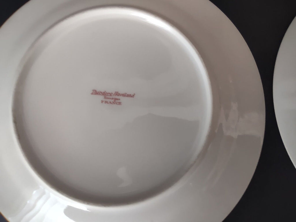 Haviland Limoges Schleiger 346 Red Rose 2 x Bread Butter Plate 6-1/4" (lot 546)