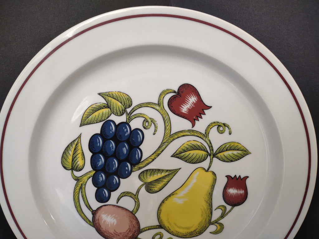 Set 4 Dinner Plate Arbor George Briard Fruit Grape Thanksgiving (lot 1255)