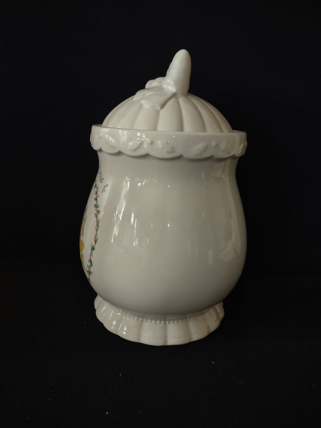 Vintage Christmas Precious Moments Happy Holly Days Cookie Jar (Lot 3751)