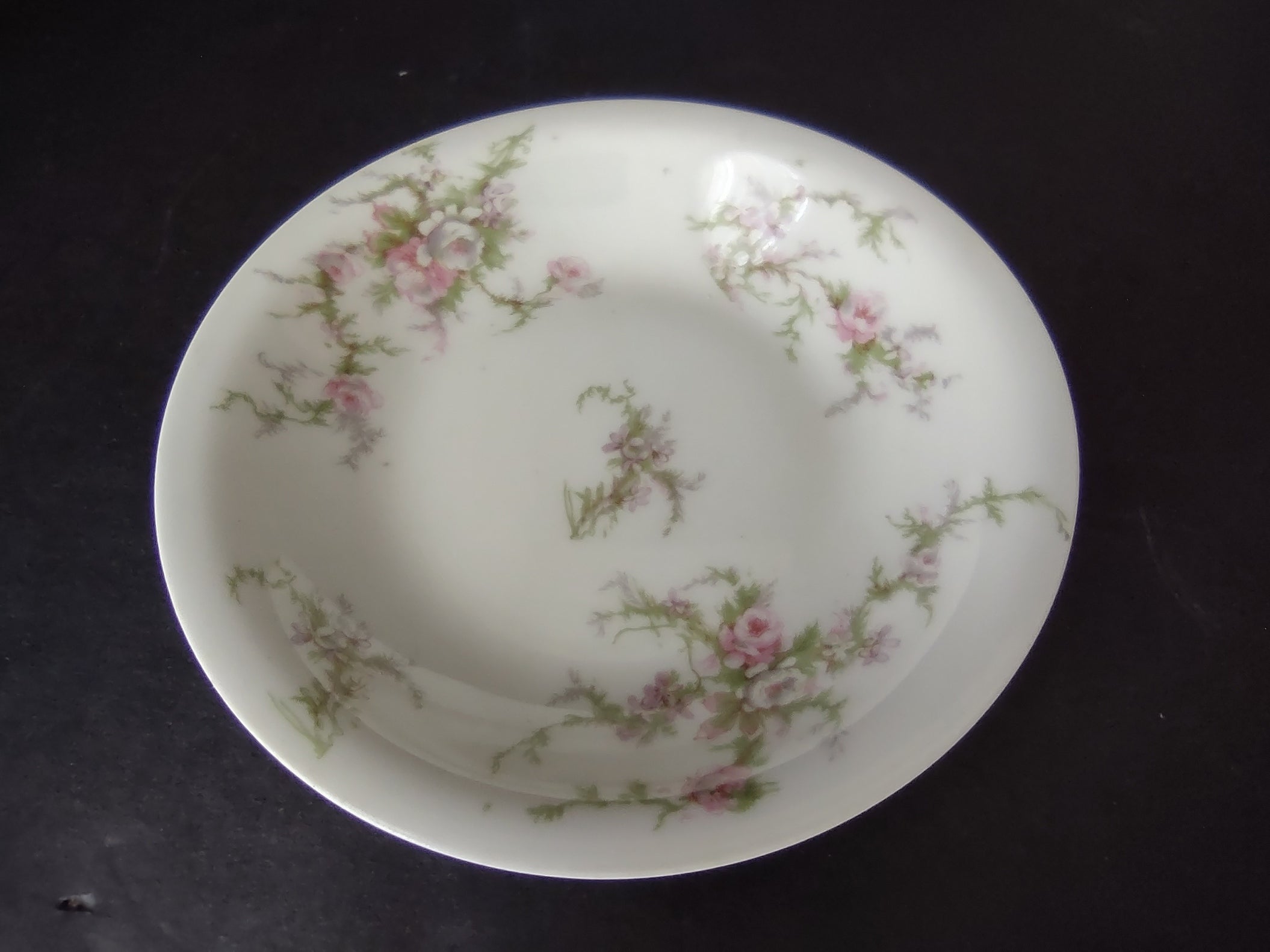 Haviland Limoges 7 x Small Bowl 5-1/2" Pink White Cabbage Rose Moss (lot 907)