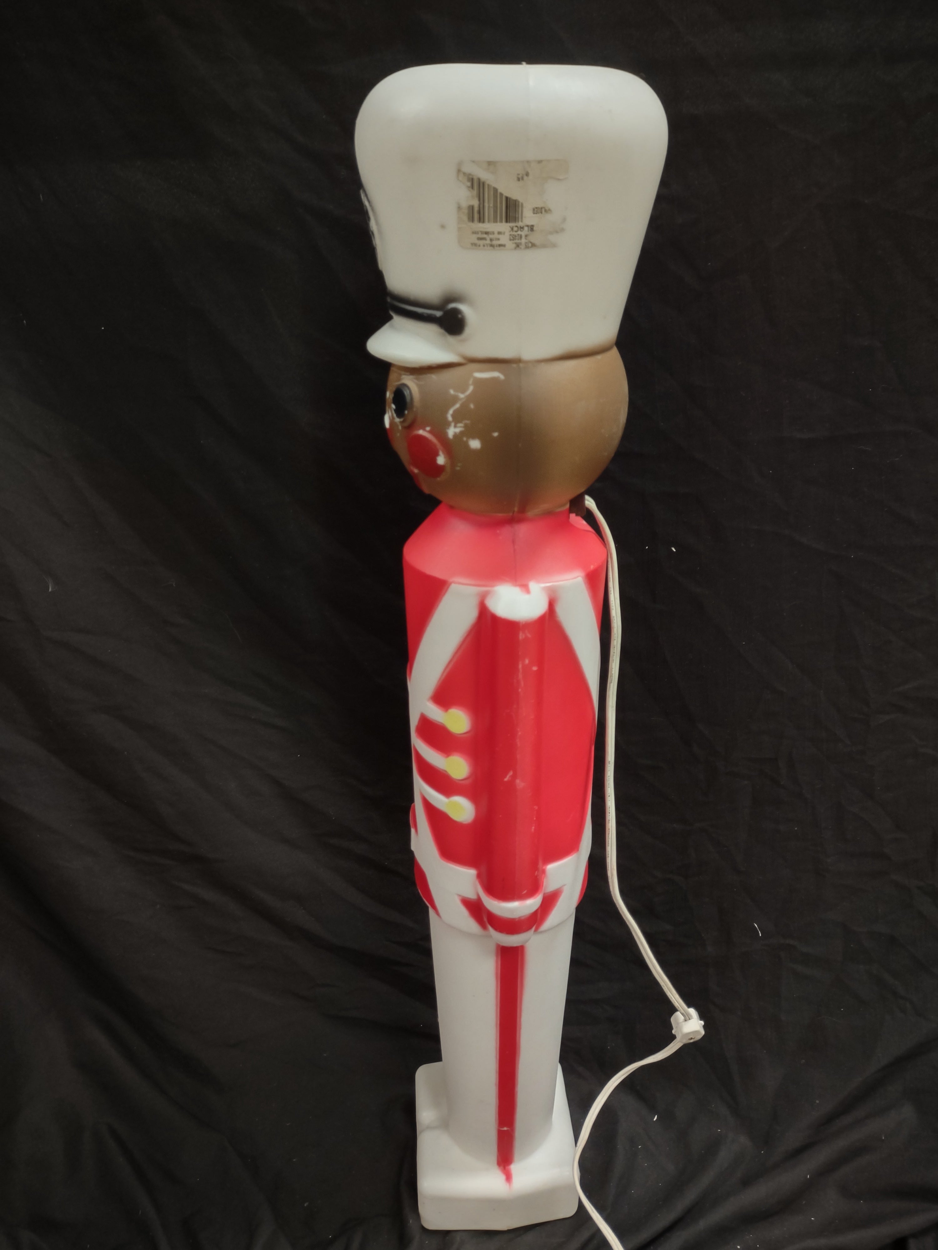 Vintage Christmas Blow Mold Nutcracker Soldier Black (lot 2328)