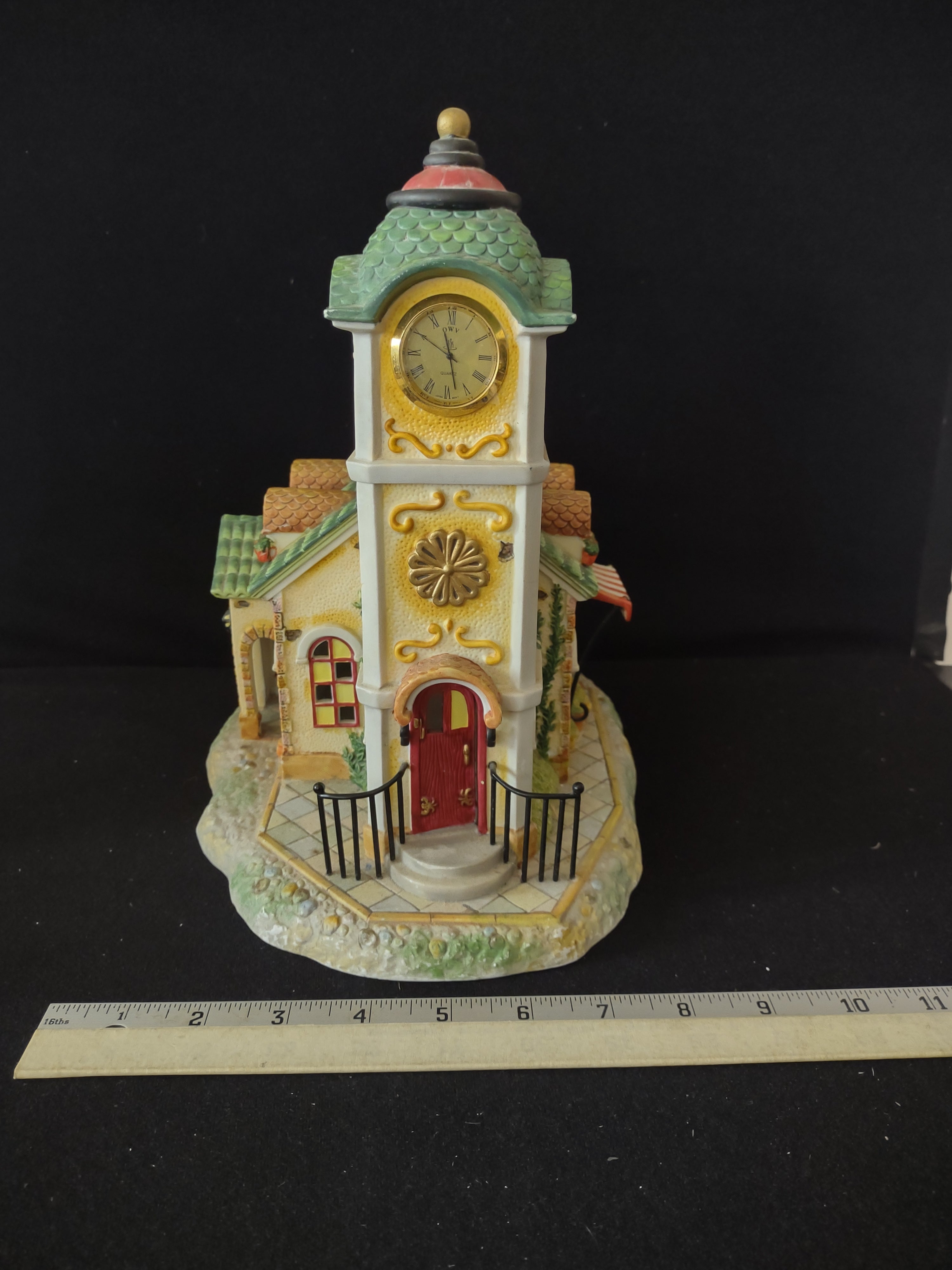 PartyLite Olde World Village Clock Tower #4 Tealight Candle Clock Works (Lot3929