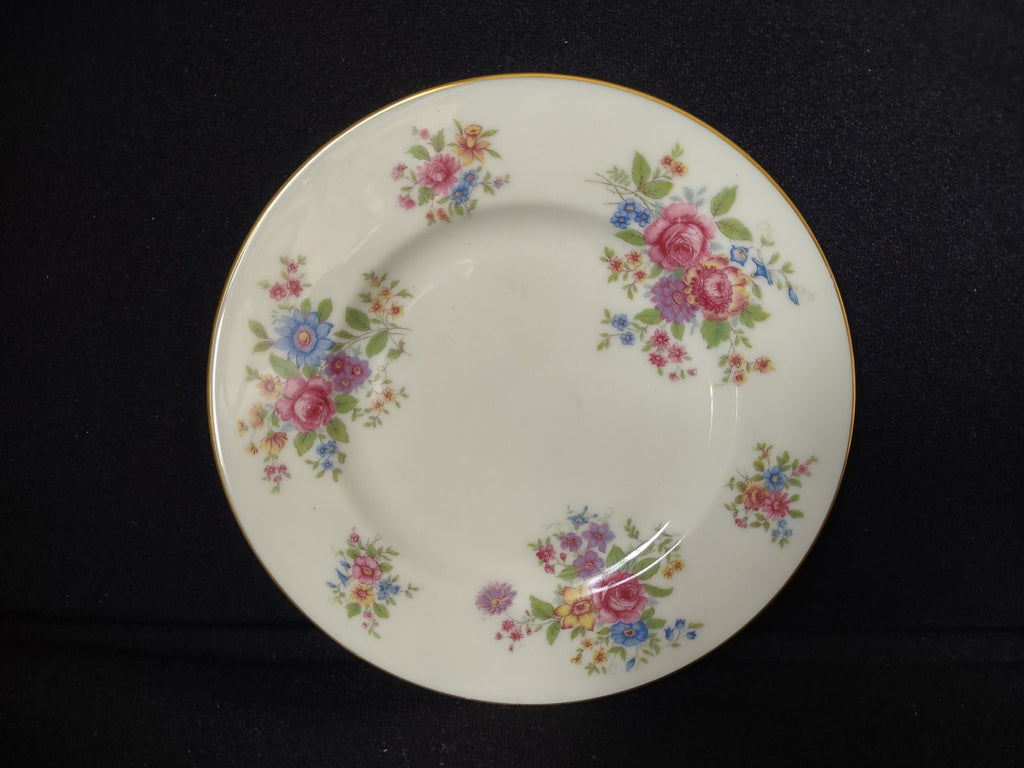 Vintage Lenox L-347 Bread Plate Gold Trim Roses (lot 1817)