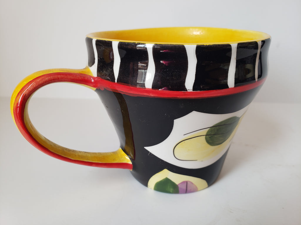 Vintage Disaronno Originale Ceramic Collectible Cup Mug Red Black (lot 2157)