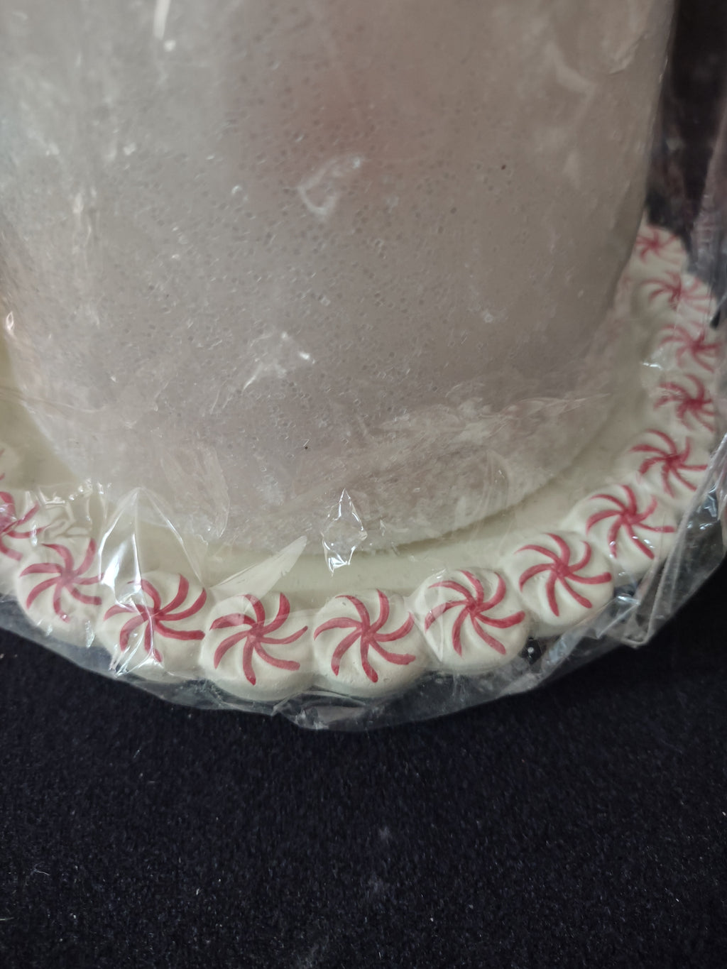 Christmas Winter Cone Shape Pillar Candle Candy Decorative Plate (Lot 3941)