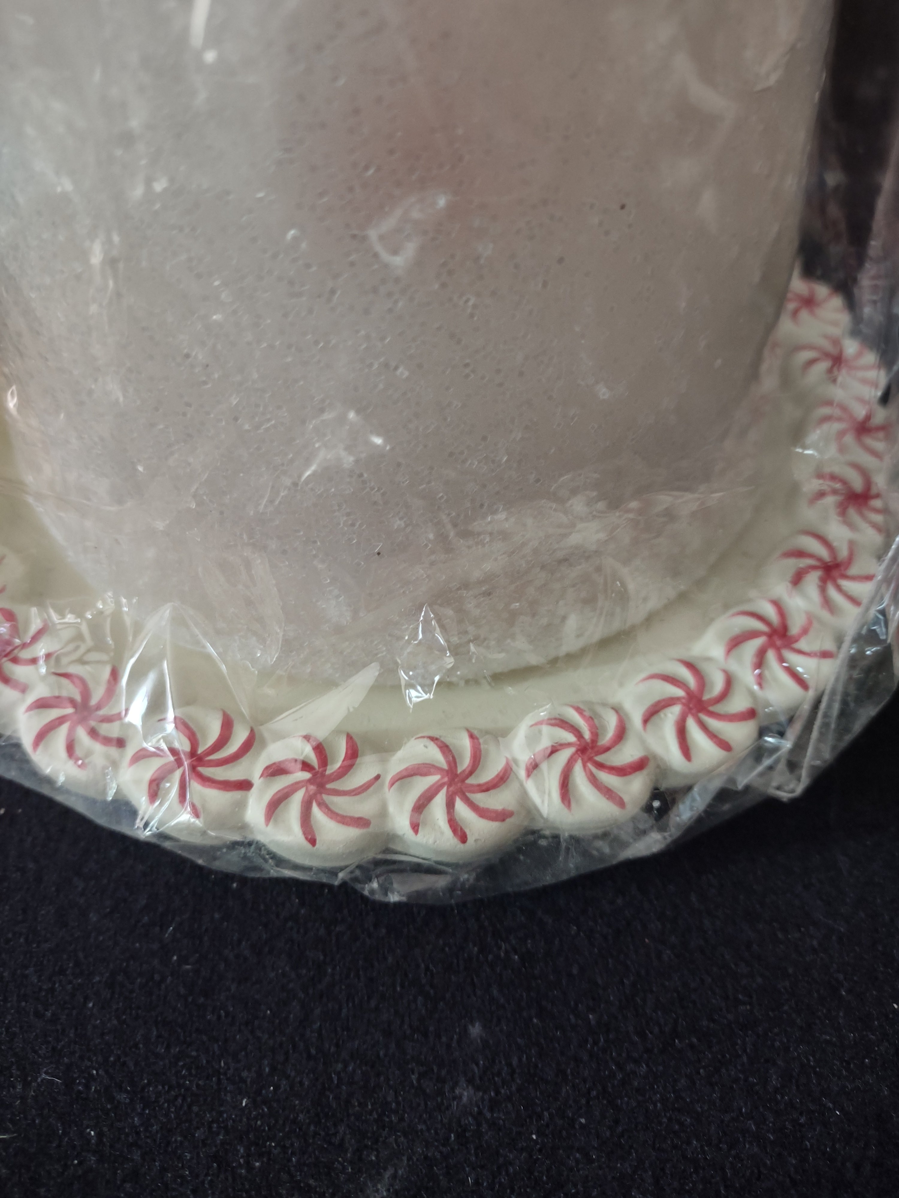 Christmas Winter Cone Shape Pillar Candle Candy Decorative Plate (Lot 3941)