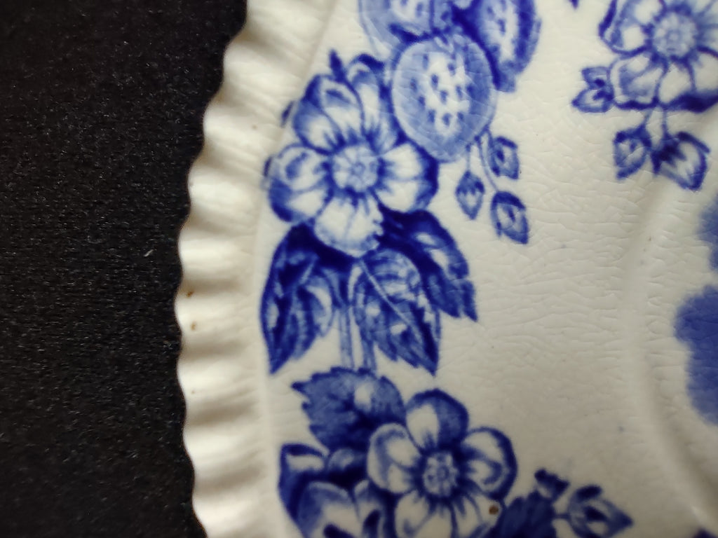 Vintage Copeland Spode Teacup Saucer Old Salem Blue Earthenware (Lot 5815)