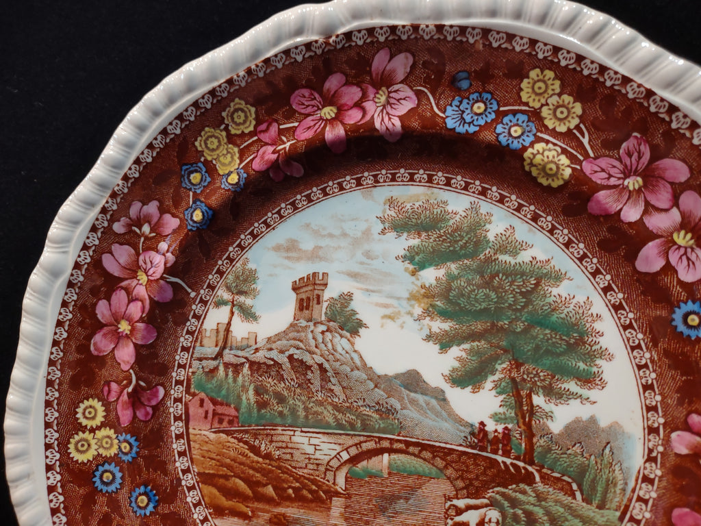 Vintage Spode Delft Plate English Countryside Ironstone (lot 5751)