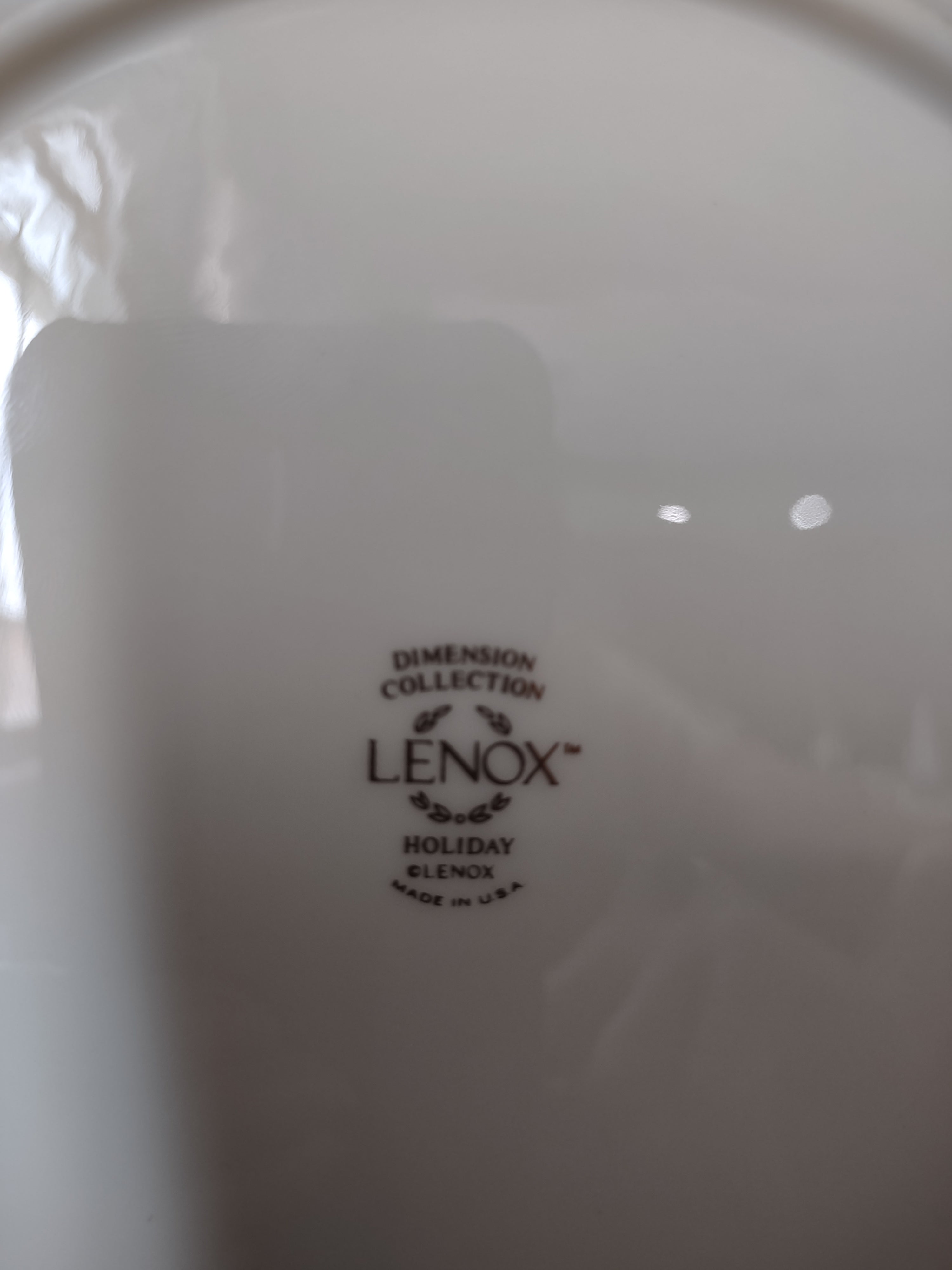 Vintage Lenox Holiday Dimension Collection Salad Plate 8-1/8" (lot 1871)