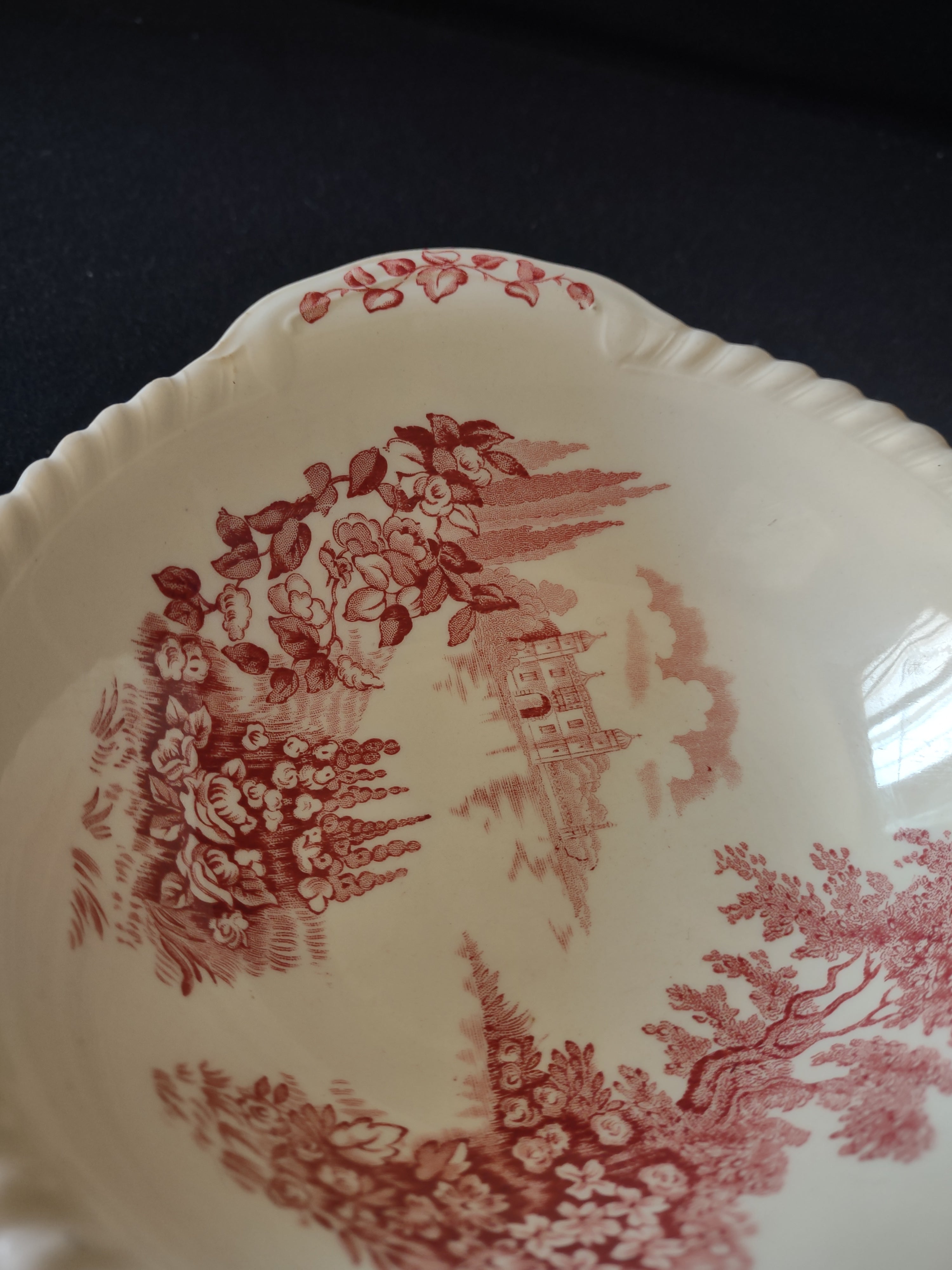 Vintage Castle On Lake Johnson Serving Cereal Bowl English Countryside (lot 5705