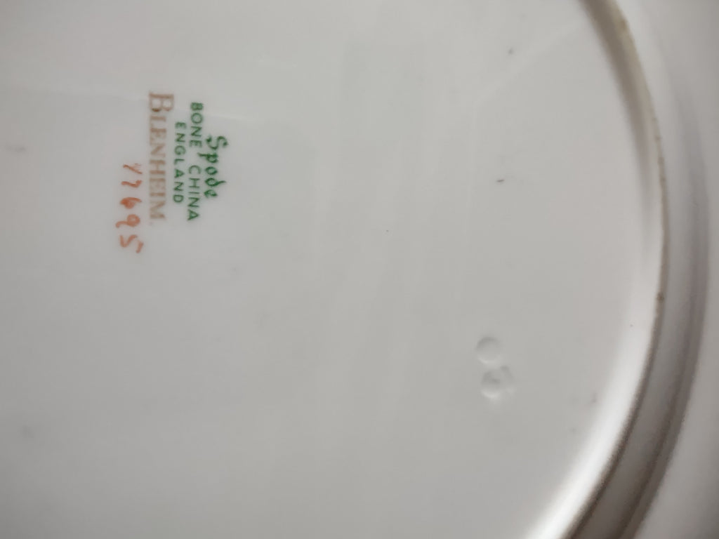 Vintage Spode Dinner Plate Blenheim Bone China Fruit Gold Trim (Lot 5720)