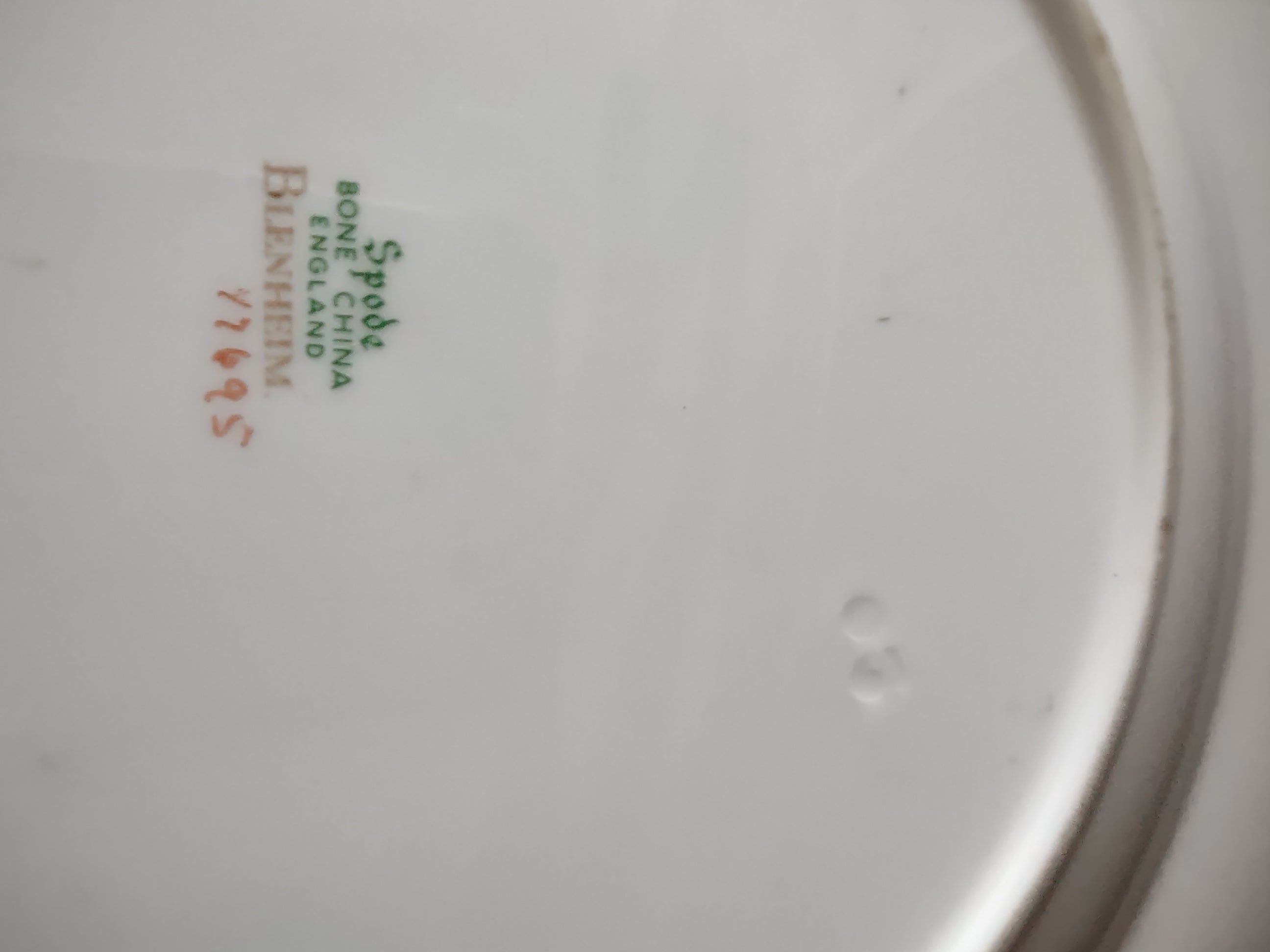 Vintage Spode Dinner Plate Blenheim Bone China Fruit Gold Trim (Lot 5720)