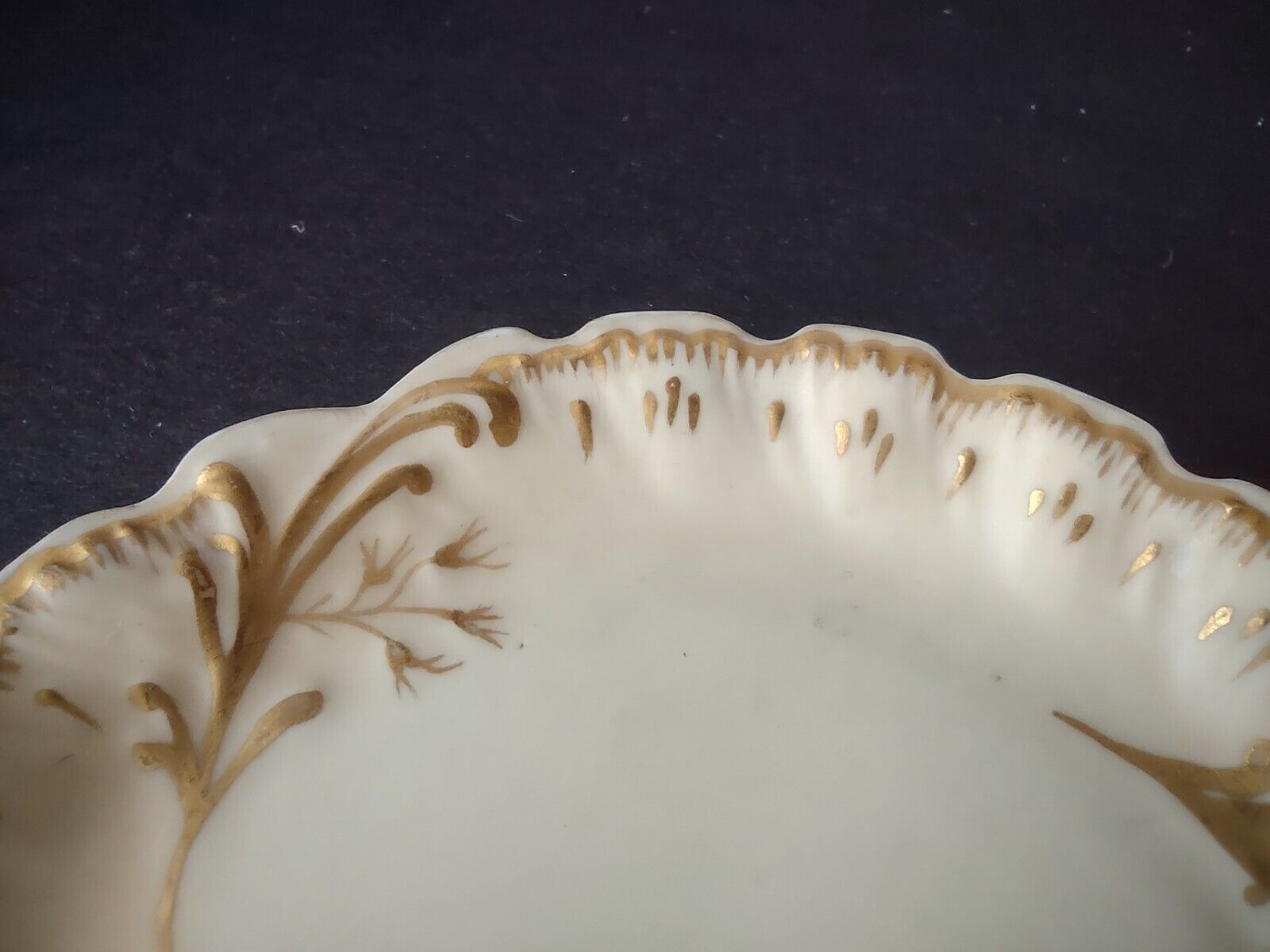 1892 - M. Redon Limoges Raised Edge Gold Trim Small Plate Bowl Cream (lot 696)