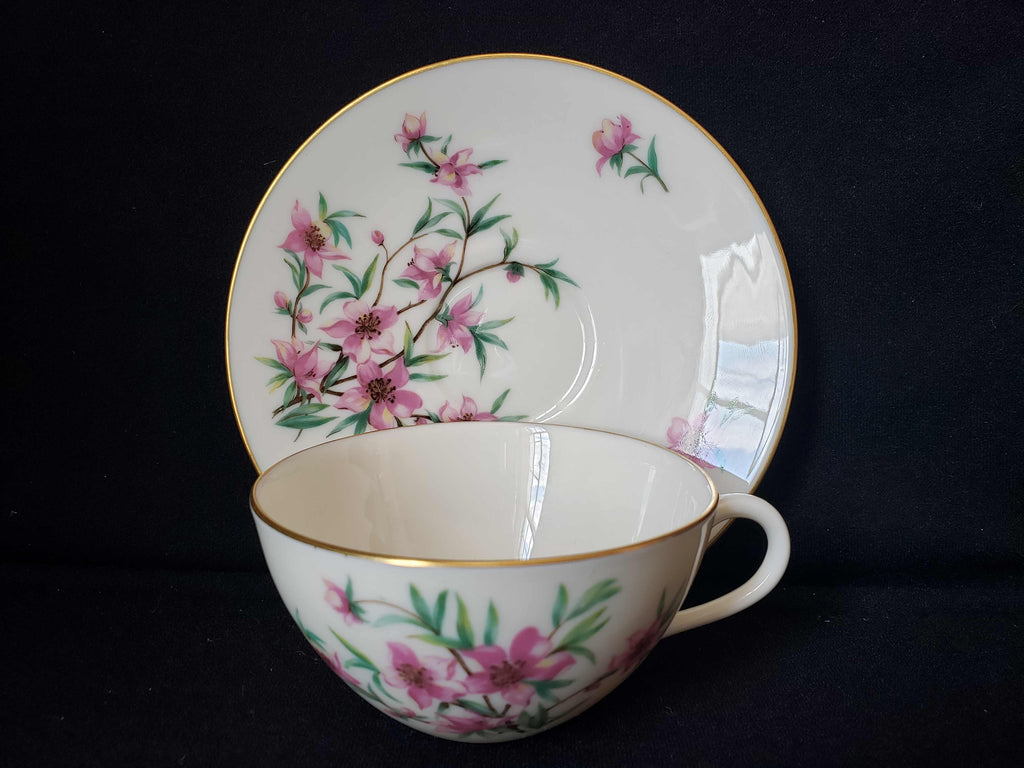 Vintage Lenox Peach Tree Tea Cup with Saucer (lot 1942)