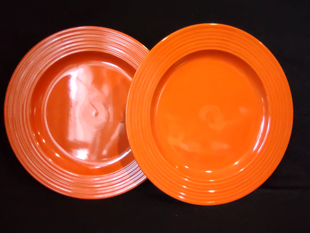 Set of 2 Orange Dinner Plates Royal Norfolk Fall Thanksgiving (lot 2292)