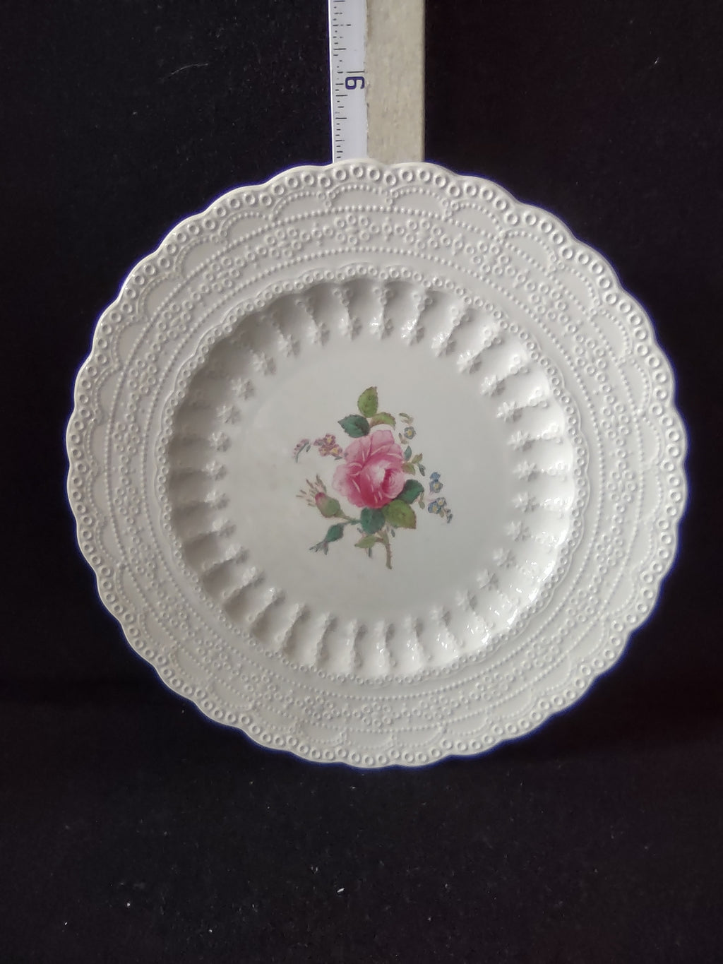 Vintage Spode Jewel Billingsley Rose Dessert Plate Ironstone IMPERFECT (Lot 5789