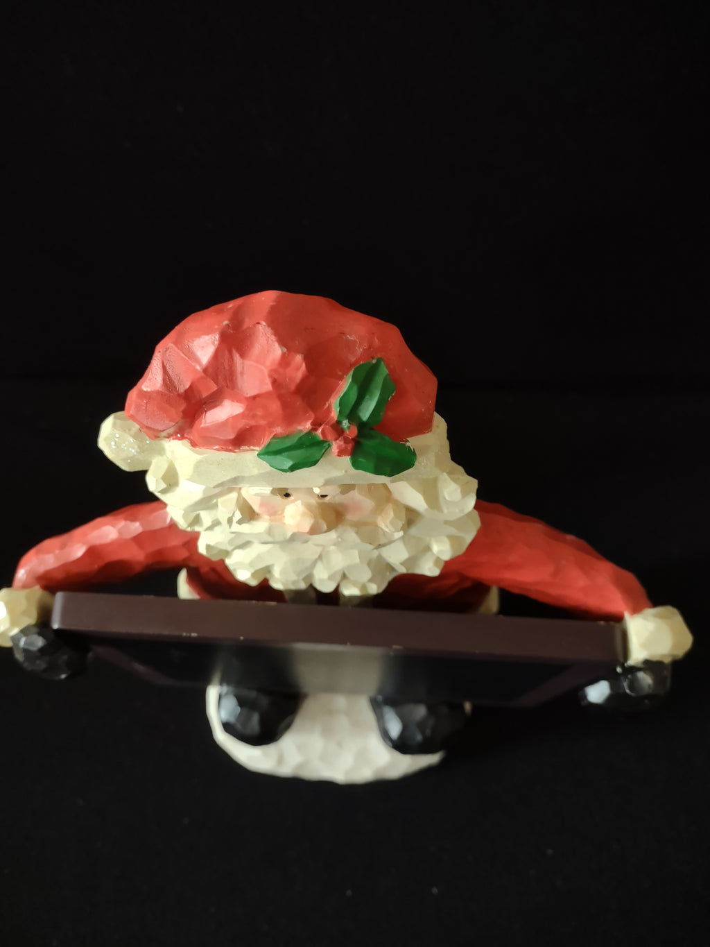 Vintage Christmas Santa Claus 6 1/2 x 5" Chalkboard Holder (Lot 3671)