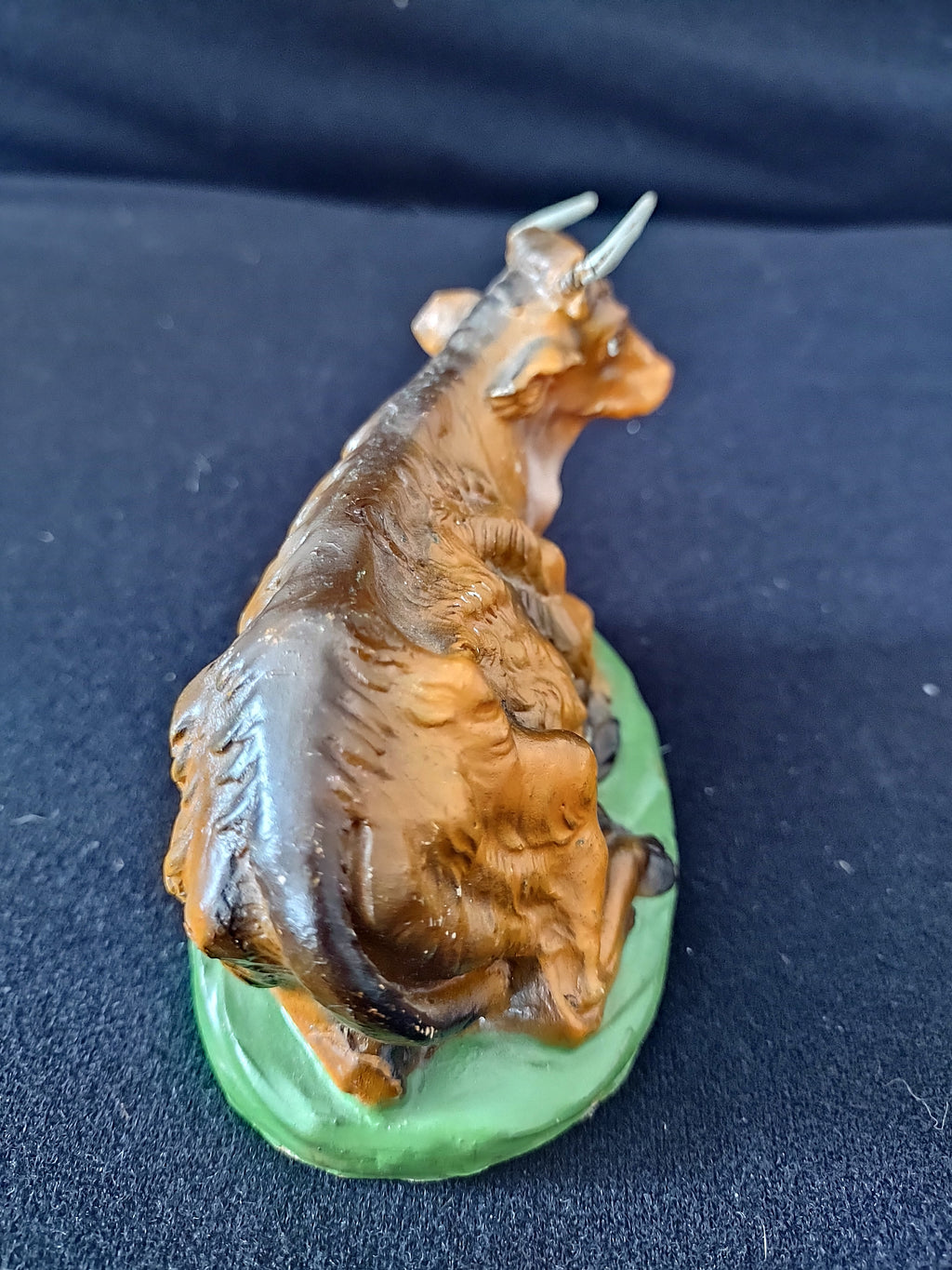 Fontanini Nativity Paper Mache Cow Ox Bull 3X5" Hand Painted Italy (Lot 4075)