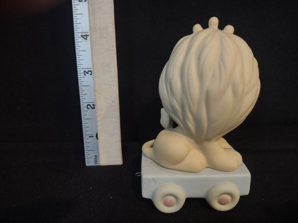Precious Moments Birthday Train Year #5 Lion Porcelain (lot 2558c)