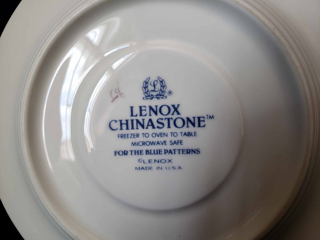 Vintage Lenox Chinastone Blue Pattern Saucer ONLY (lot 1917)