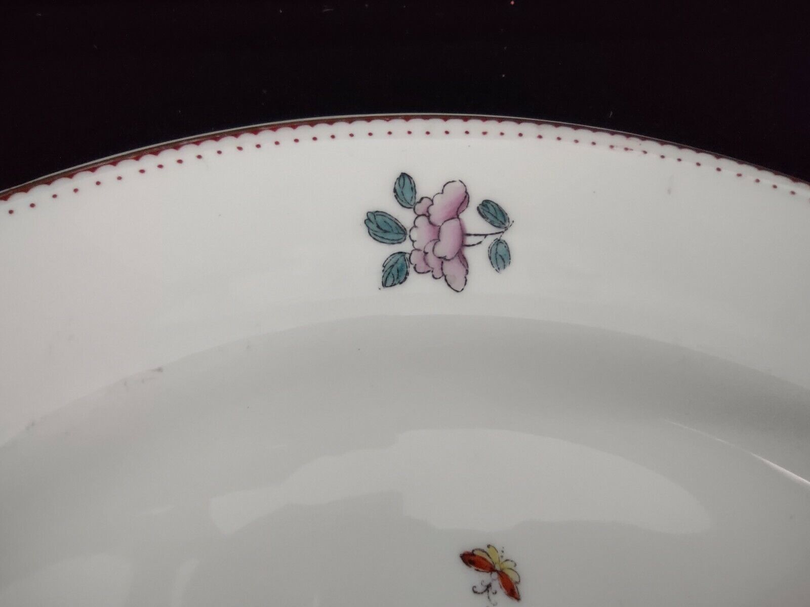 034 Vintage Bone China Platter Reproduction of Early Worcester Chinese Motiv
