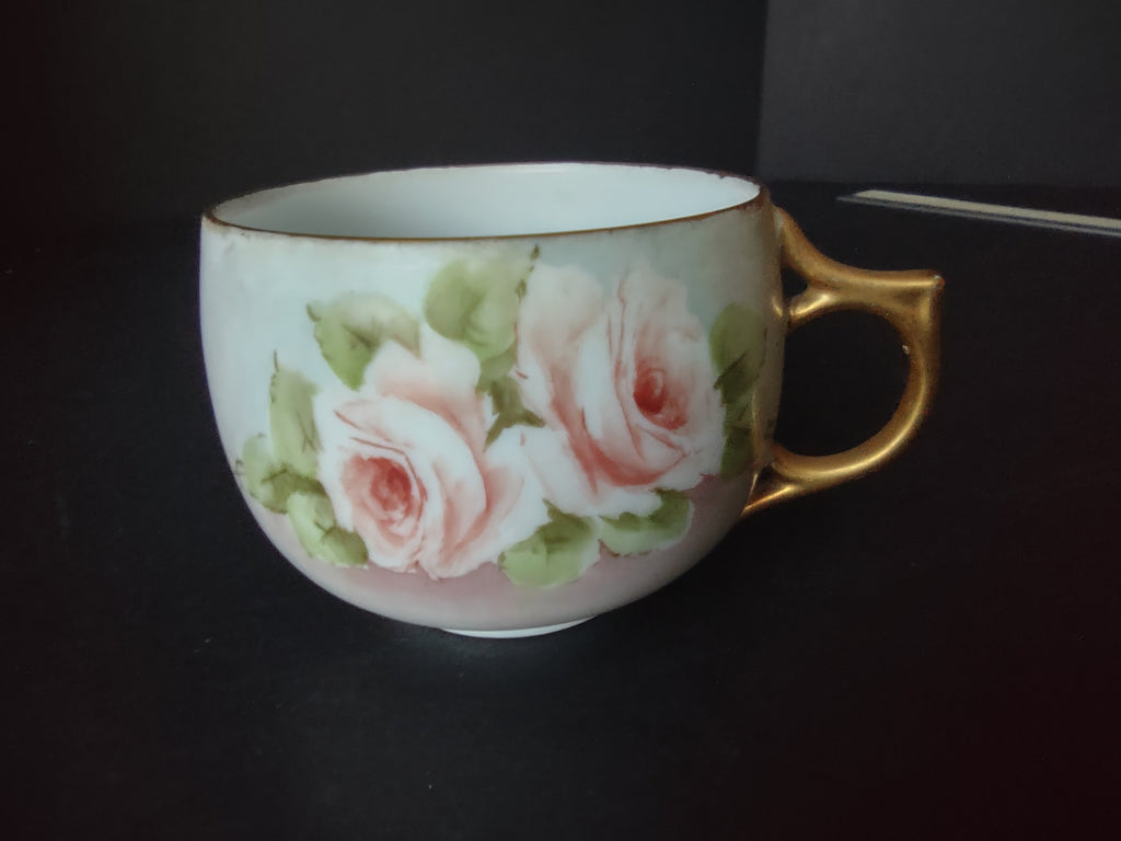 AK Limoges Porcelain Roses Cup ONLY (lot 1077)