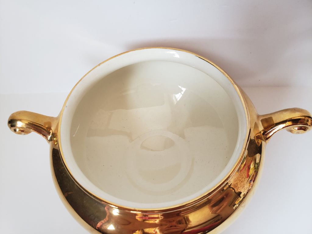 Vintage Homer Laughlin Eggshell Nautilus 22K GOLD Sugar Dish NO LID (2153)