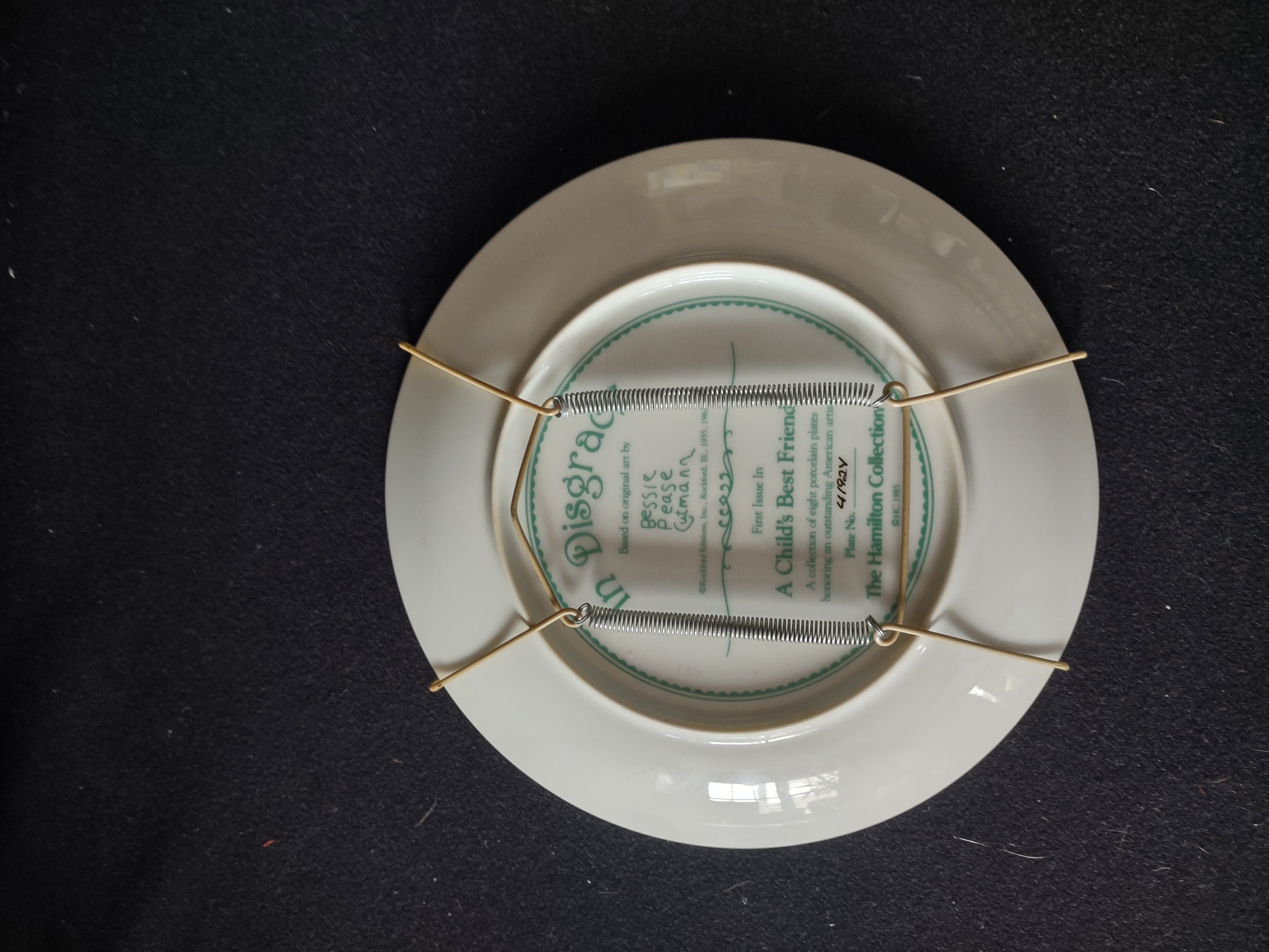 Vintage Bessie Pease Gutmann Child Best Friends Plate In Disgrace (Lot 5110)