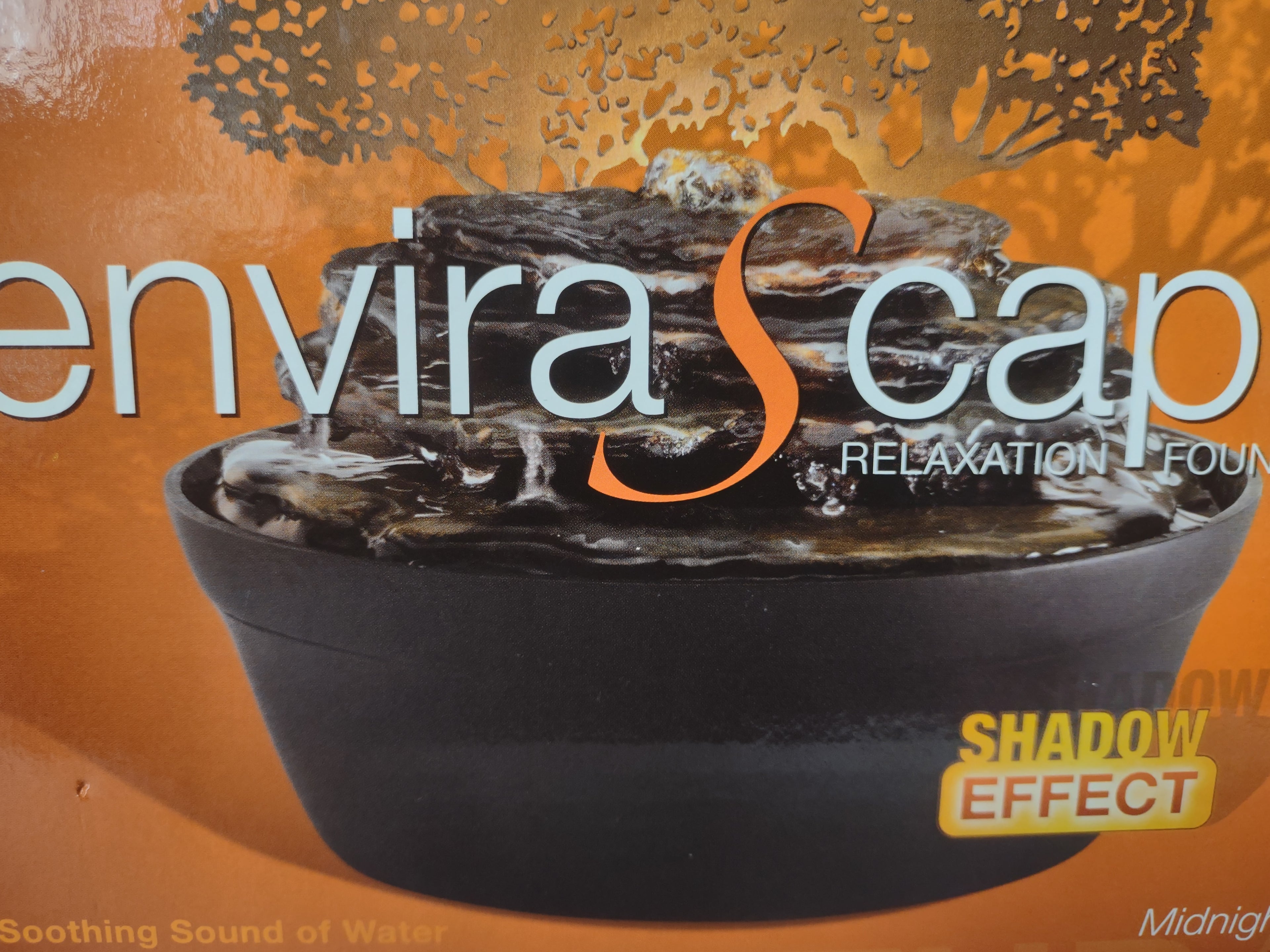 Envirascape Illuminated Relaxation Shadow Fountain Soothing Homedics (Lot 3032t)