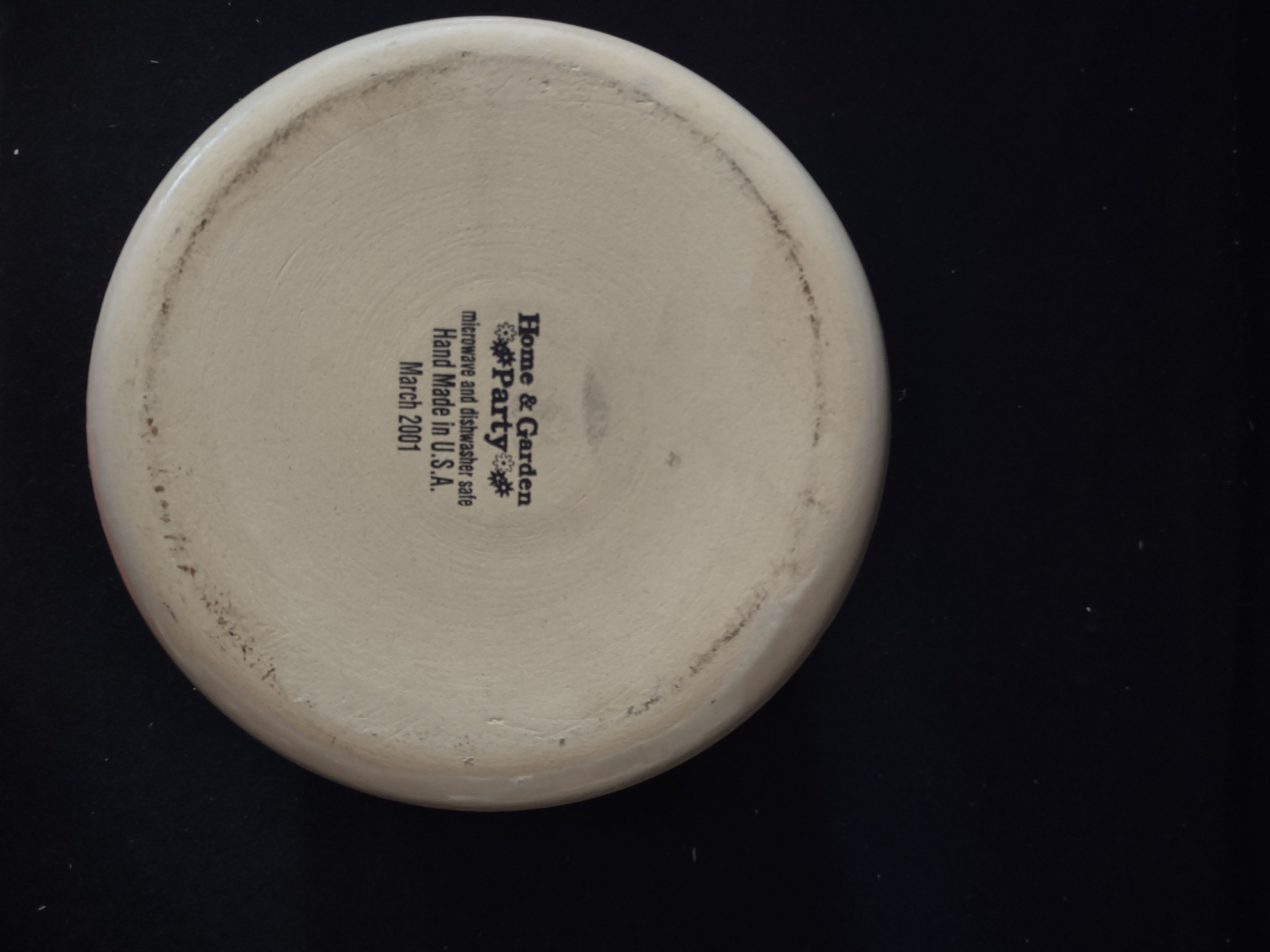 Vintage Home Garden Party Magnolia Collection Stoneware Canister Lid (Lot 3745)