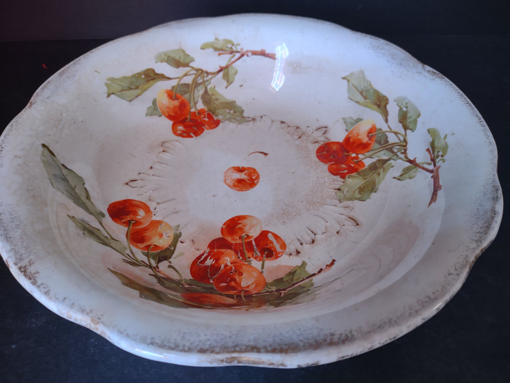 Vintage Bowl Heavy Crazing Anchor Pottery Farmhouse Semi-Porcelain (lot 3432t)