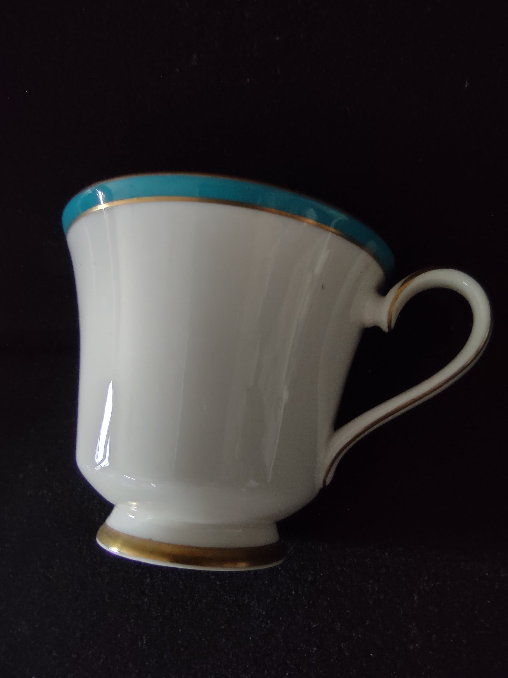 Vintage Minton Saturn Turquoise Tea Cup Saucer Bone China (Lot 5493)