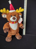 Christmas Vintage Russ Singing Dancing Jingle Bells Reindeer Plush (lot 2347)