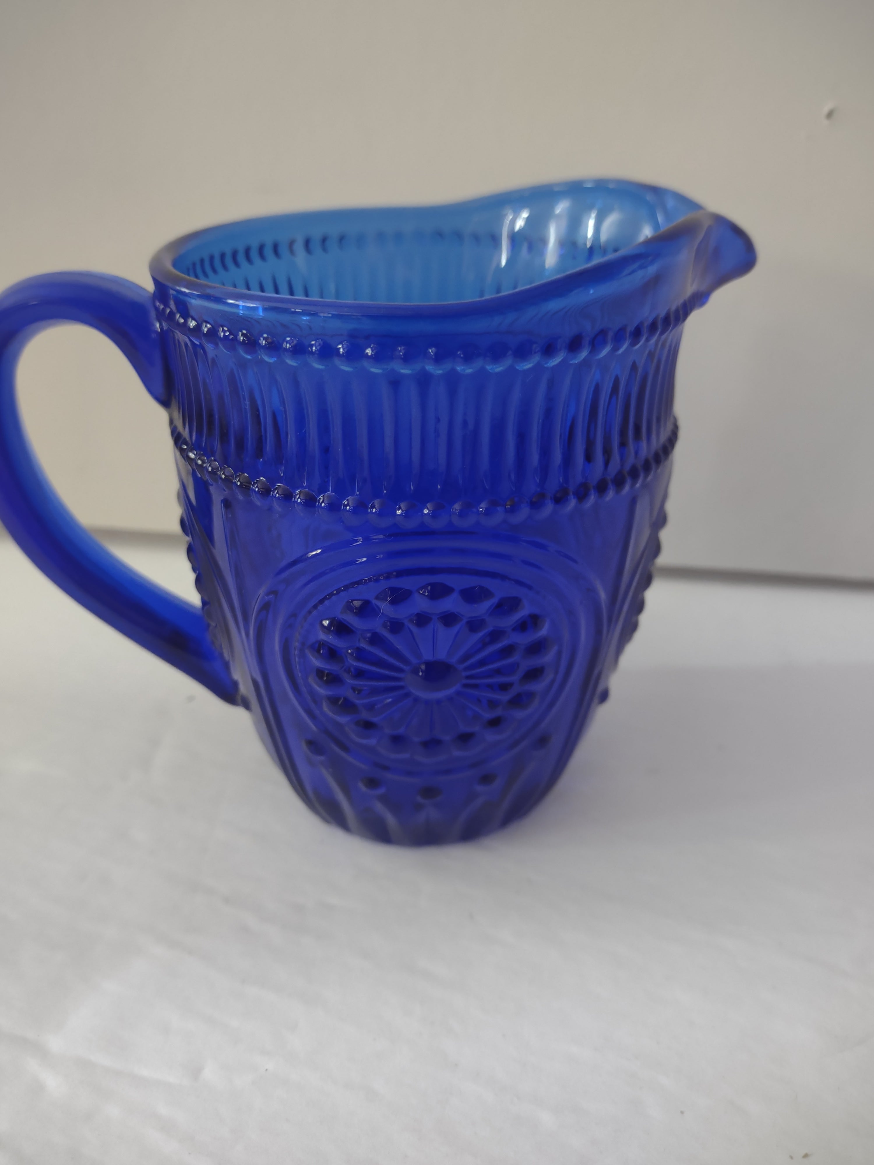 Pioneer Woman Adeline Collection 1.59 Liter Glass Pitcher Cobalt Blue (Lot 3563)