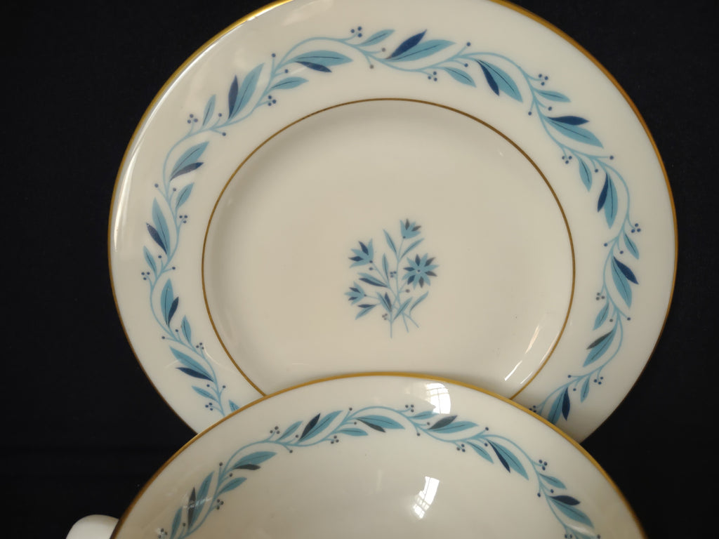 Vintage Lenox Bouillon Soup 2-handle Cup with Liner Blue Ridge (lot 1787)