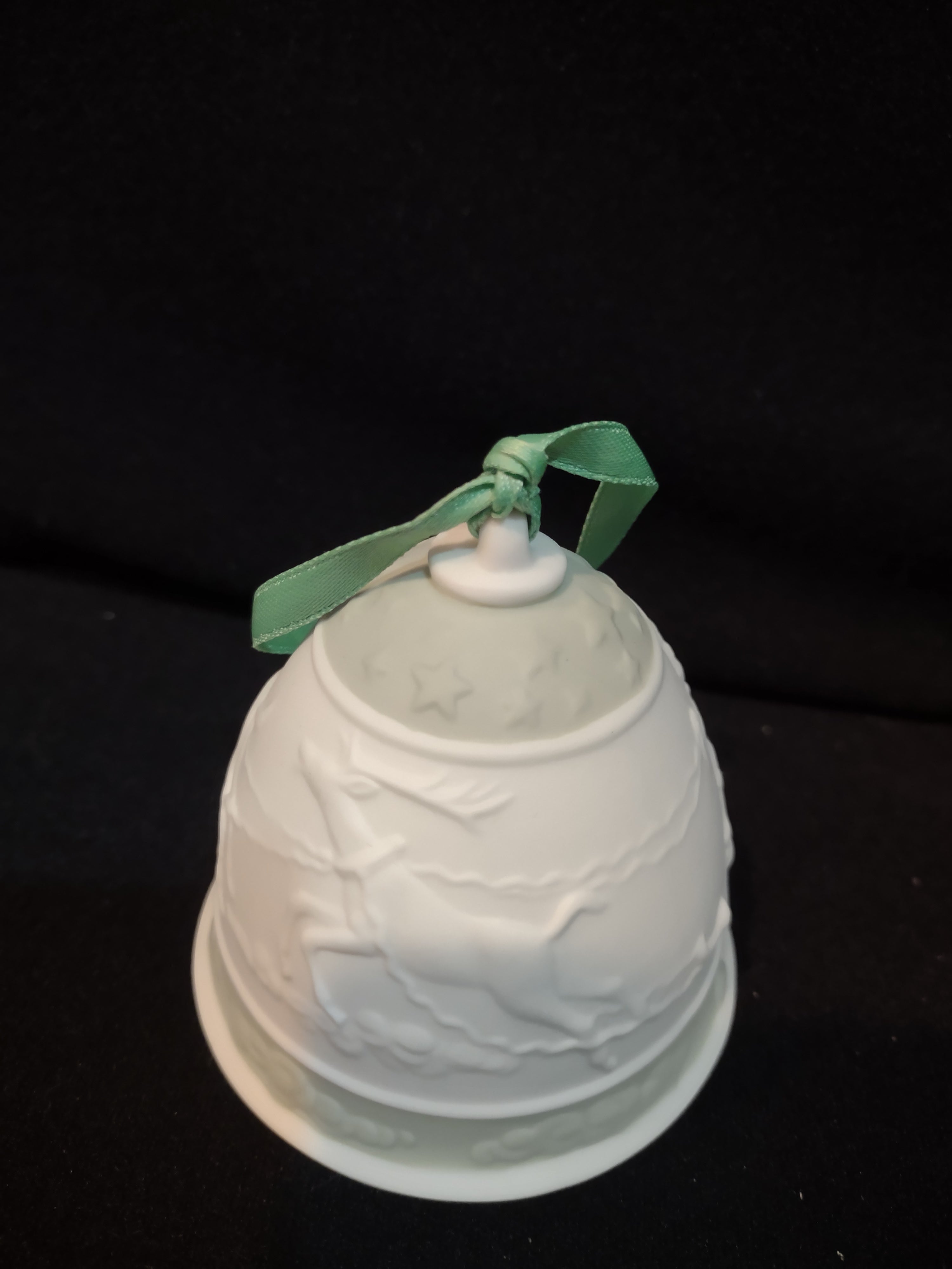 Vintage 1993 Lladro Christmas Bell Poinsettias Candles (Lot 4107)