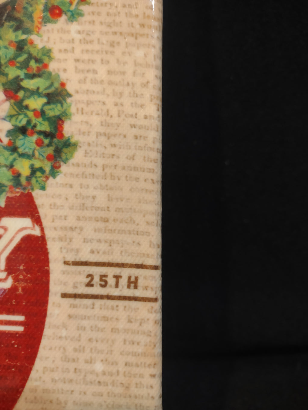 Christmas Decoupage Santa Claus Wall Hanging Picture Art (Lot4607)