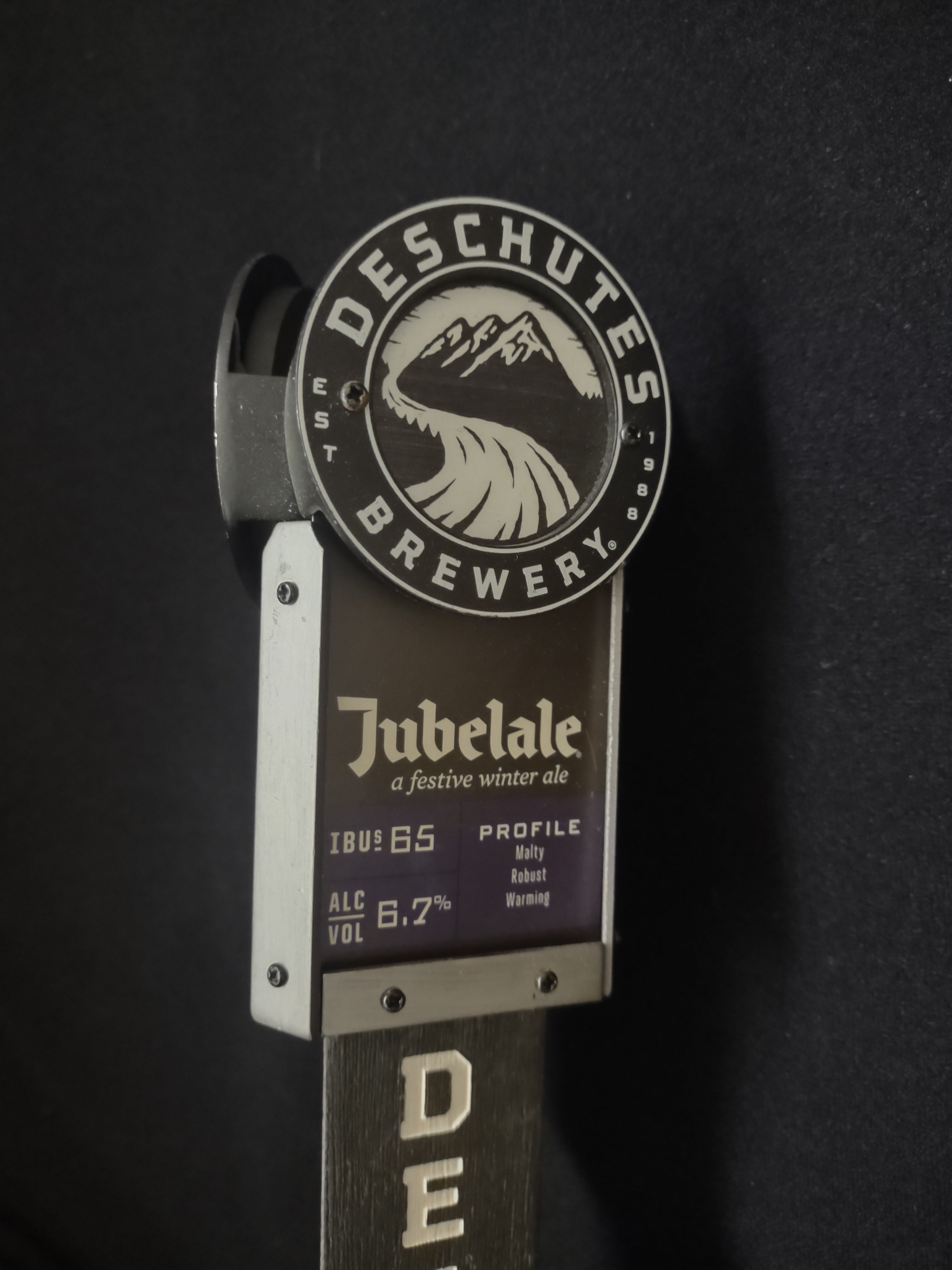 Vintage Collectible Deschutes Brewery Beer Tap Handle (lot 1727)