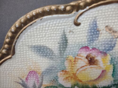 Japan Nagasaki Moriage Plate Rose (lot 754)