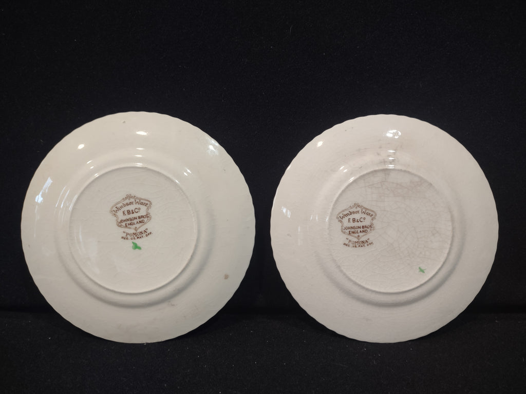 Vintage Johnson Pomona Windsor Ware Small Plate x 4 England Ironstone (lot 5609)
