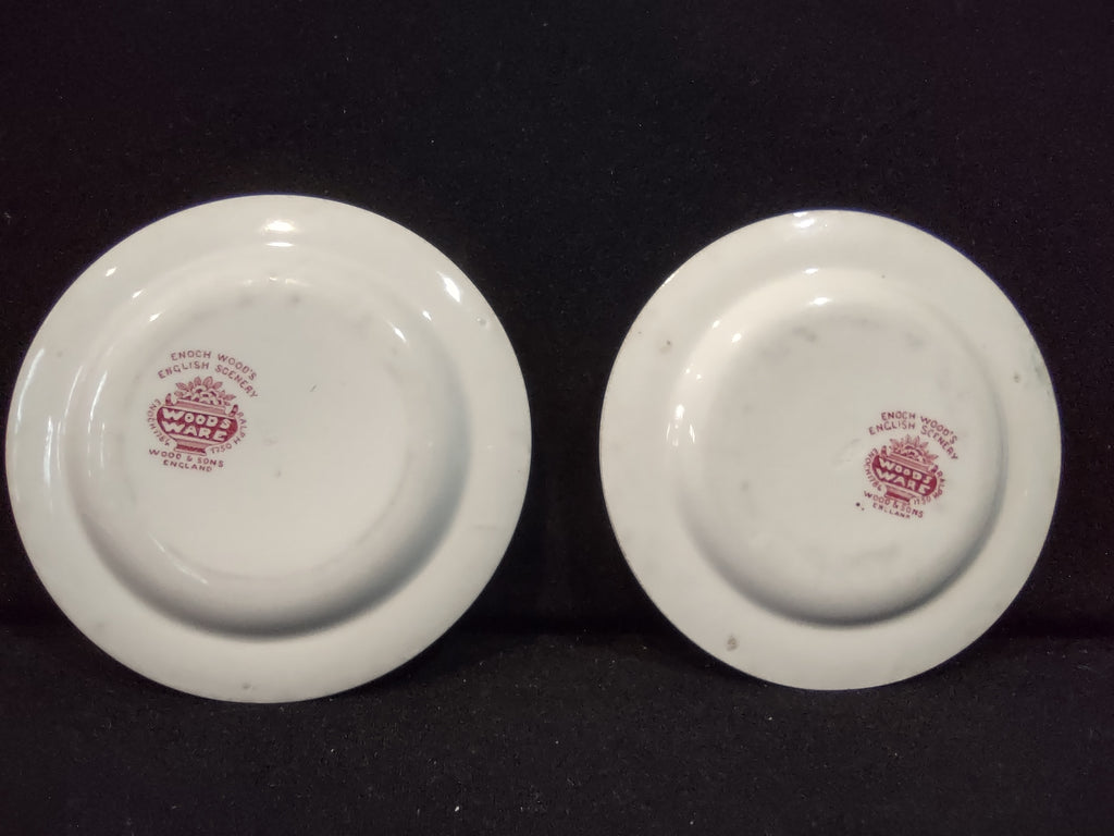 Vintage Two Different Plates Enoch English Scenery Wood Ware (lot 5685)