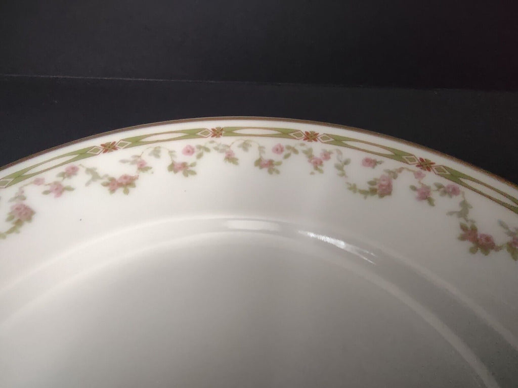 Haviland Limoges Schleiger 346 Red Rose 3 x Salad Lancheon Plate 8-1/2" (lot 545