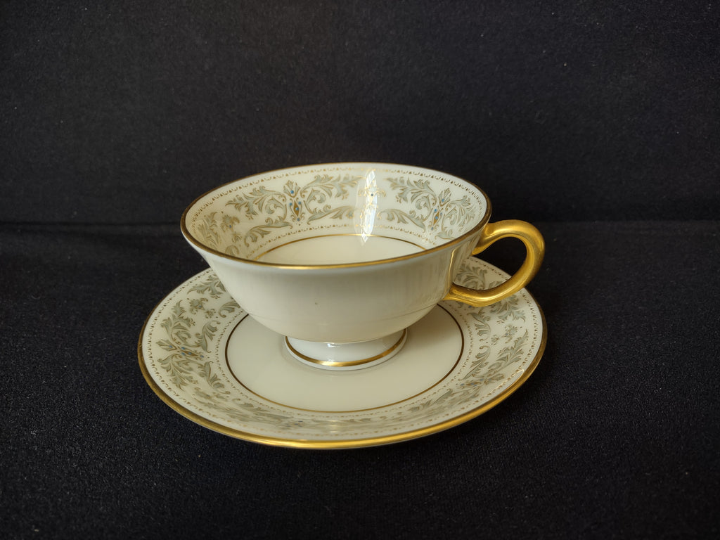 Vintage Lenox Noblesse Gold Trim Tea Cup with Saucer (lot 1805)